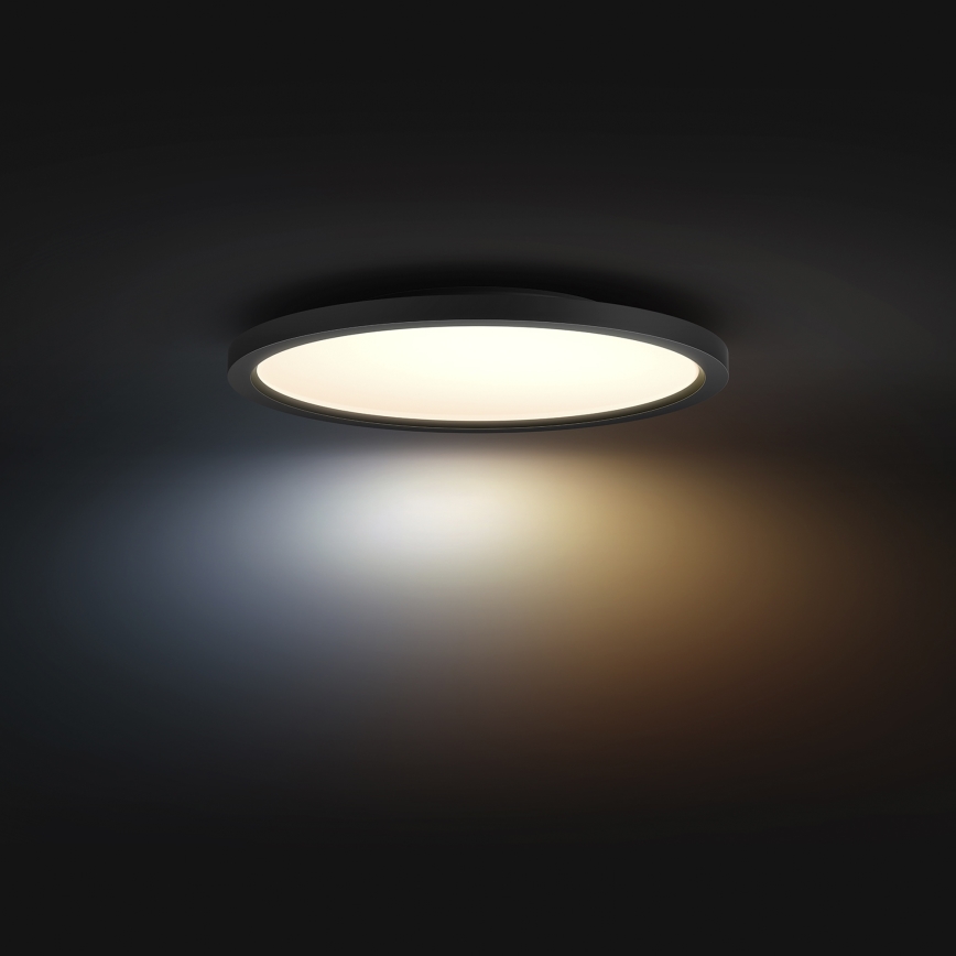 Philips - Luminária de tecto LED regulável Hue AURELLE LED/21W/230V 2200-6500K Ø 39,5 cm preta