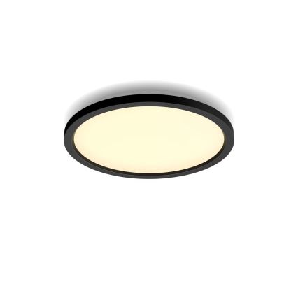 Philips - Luminária de tecto LED regulável Hue AURELLE LED/21W/230V 2200-6500K Ø 39,5 cm preta