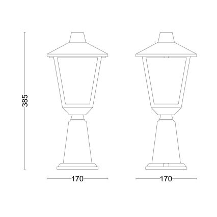 Philips - Candeeiro exterior KINNO 1xE27/25W/230V IP44
