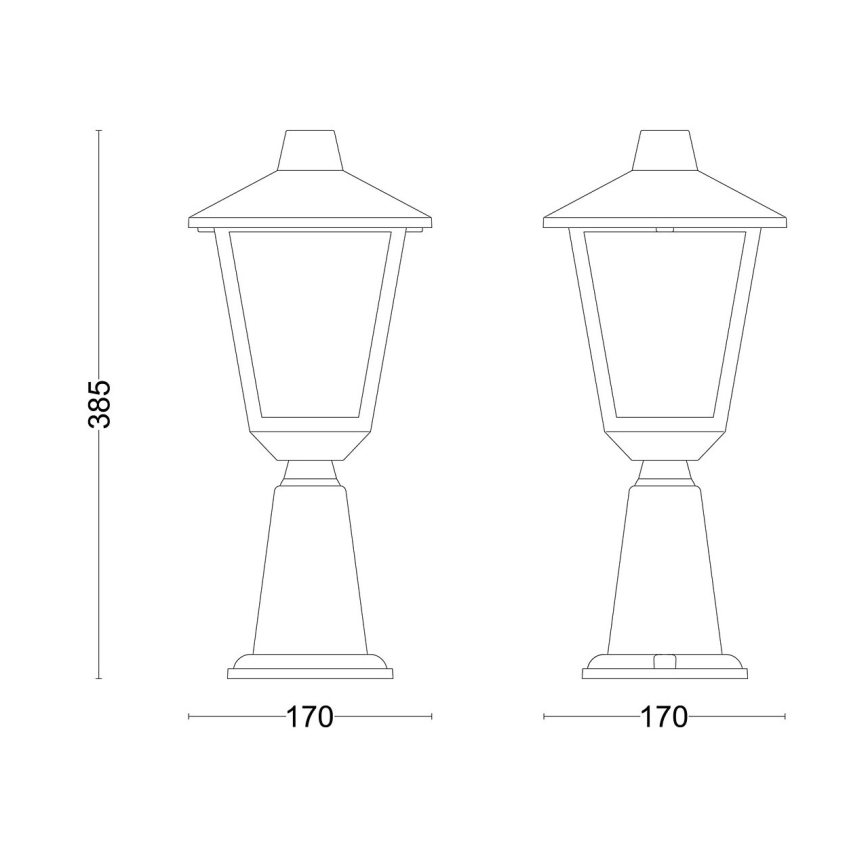 Philips - Candeeiro exterior KINNO 1xE27/25W/230V IP44