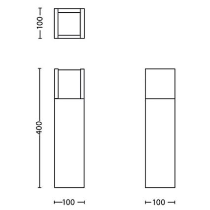 Philips - Candeeiro exterior LED LED/3,8W/230V 40 cm 3000K IP44