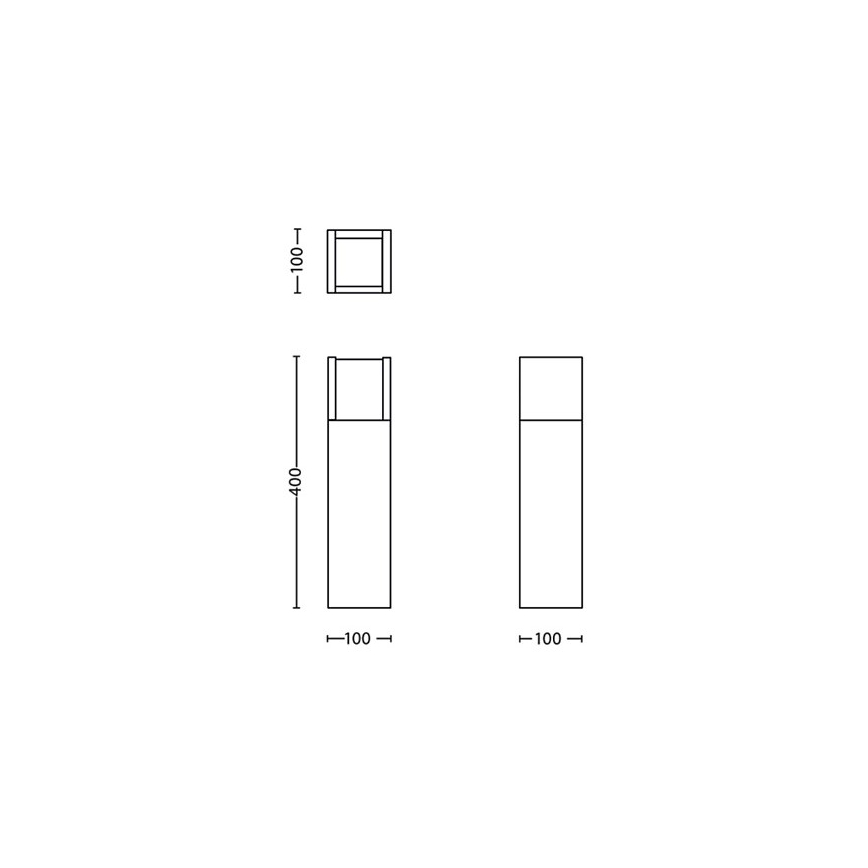 Philips - Candeeiro exterior LED LED/3,8W/230V 40 cm 3000K IP44