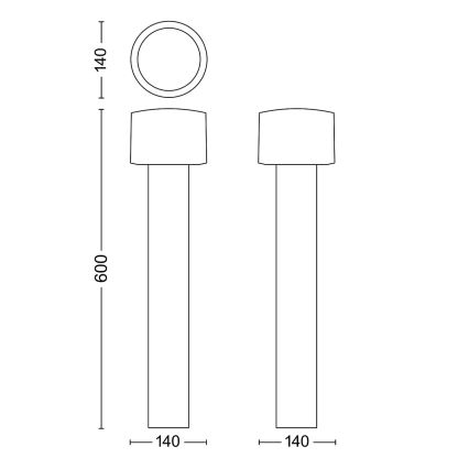 Philips - Candeeiro exterior LED OTIS LED/4,3W/230V 2700K IP44