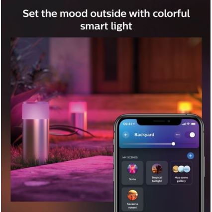 Philips - Candeeiro exterior LED RGBW com regulação Hue CALLA LED/8W/230V IP44