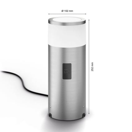 Philips - Candeeiro exterior LED RGBW com regulação Hue CALLA LED/8W/230V IP44