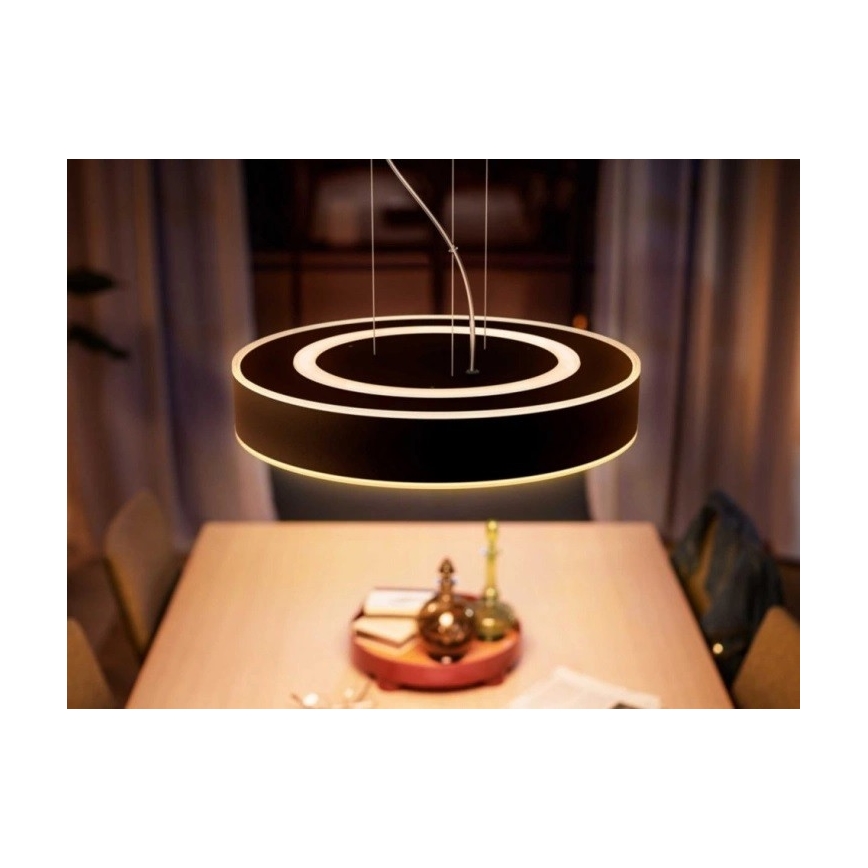 Philips - Candelabro suspenso LED com regulação Hue LED/33,5W/230V 2200-6500K preto + controlo remoto