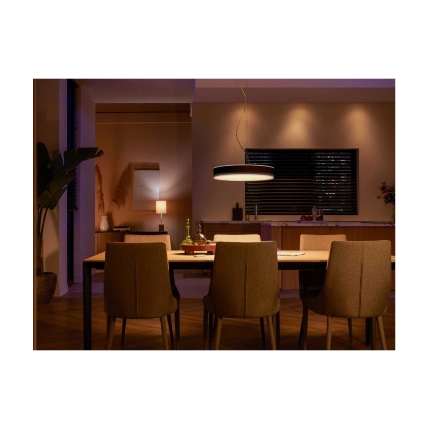 Philips - Candelabro suspenso LED com regulação Hue LED/33,5W/230V 2200-6500K preto + controlo remoto