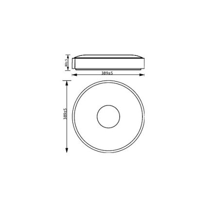 Philips - Luminária de teto LED dimmerizável COINER SCENE SWITCH LED/24W/230V 2700K preta