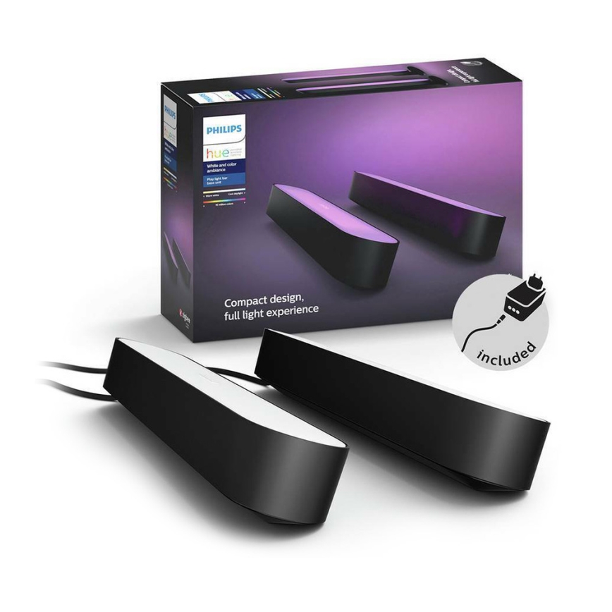 Philips - CONJUNTO 2x Candeeiro de secretária LED RGB com regulação  Hue PLAY White And Color Ambiance LED/6W/230V