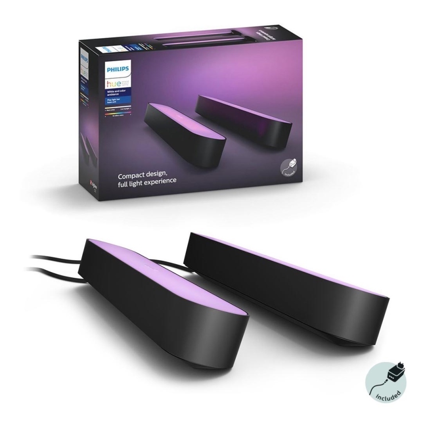 Philips - CONJUNTO 2x Candeeiro de secretária LED RGB com regulação  Hue PLAY White And Color Ambiance LED/6W/230V