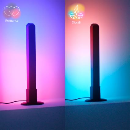Philips - Pack 2x Luminária LED RGBIC Regulável SMART GRADIENT LED/8W/230V 2700-6500K Wi-Fi