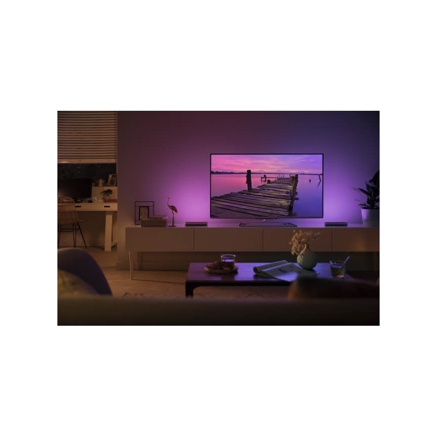 Philips - CONJUNTO 2x Lâmpada de Mesa LED RGB Regulável Hue PLAY LED/6W/230V branca