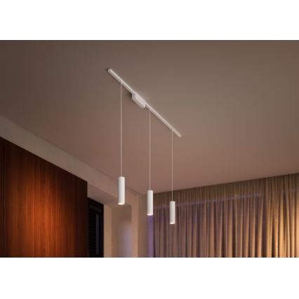 Philips - CONJUNTO 3x Candelabro suspenso para sistema de carril LED RGB com regulação Hue PERIFO LED RGB/15,6W/230V 2000-6500K
