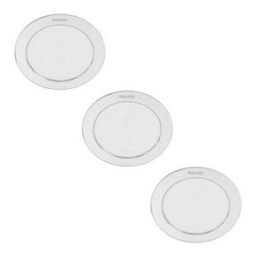 Philips - CONJUNTO 3x Foco de encastrar LED 1xLED/3,5W/230V 2700K