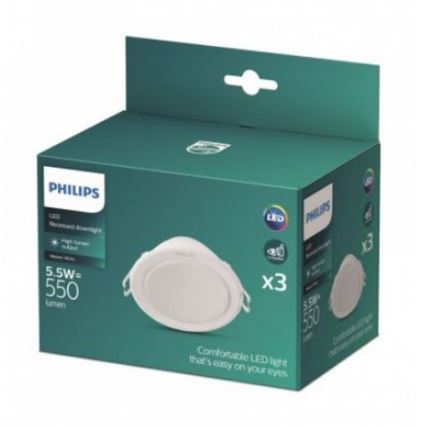 Philips - CONJUNTO 3x Foco de encastrar LED LED/5,5W/230V