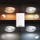 Philips - CONJUNTO 3x Iluminação de casa de banho LED com regulação Hue ADORE 1xGU10/5W/230V IP44 + CR