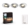 Philips - CONJUNTO 3x Iluminação de casa de banho LED com regulação Hue ADORE 1xGU10/5W/230V IP44 + CR