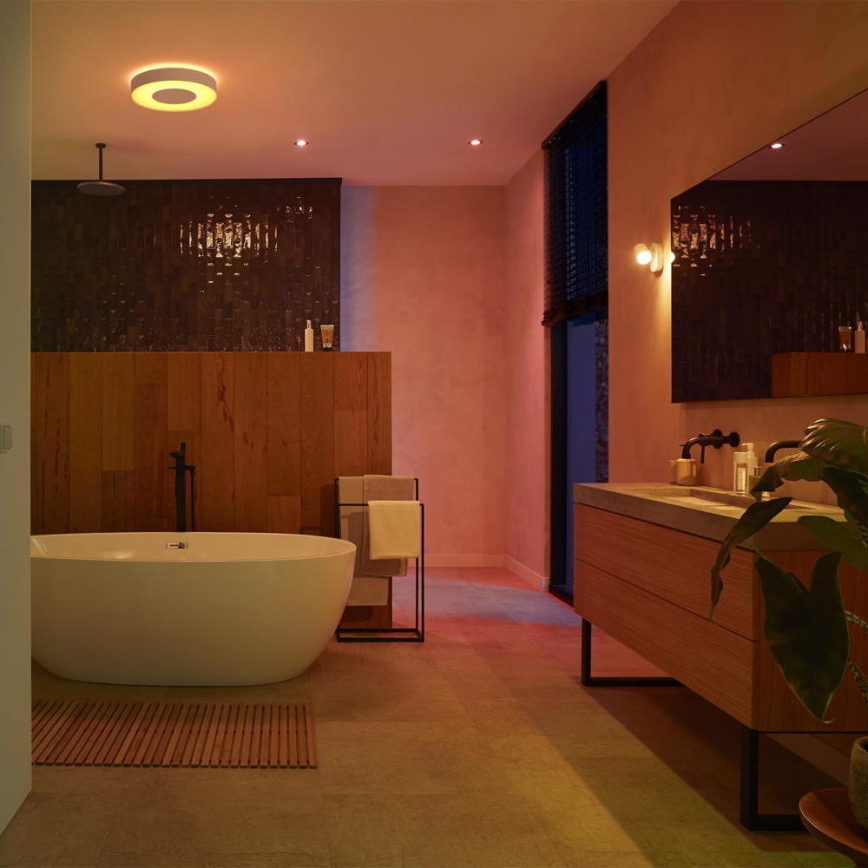 Philips - CONJUNTO 3x Iluminação de casa de banho LED RGB com regulação Hue XAMENTO 1xGU10/5,7W/230V IP44