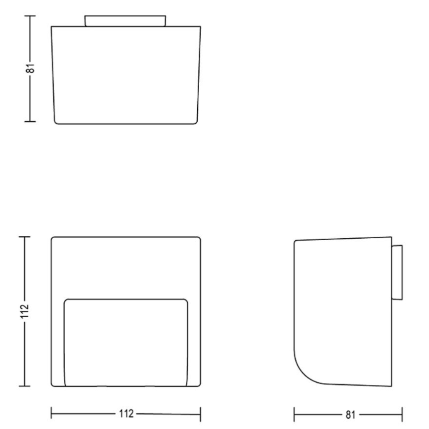 Philips - CONJUNTO 3x Iluminação de parede exterior LED GRITS LED/1,5W/24/230V IP44