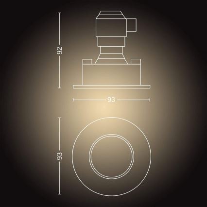 Philips - CONJUNTO 3x Luminária de banheiro LED regulável Hue ADORE 1xGU10/5W/230V IP44 + controlo remoto