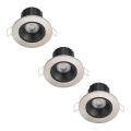 Philips - CONJUNTO 3x Luminária de embutir para banheiro com LED dimmerizável ABROSA LED/9W/230V IP44