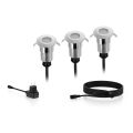 Philips - CONJUNTO 3x Luminária LED Embutida Externa SPORE LED/1W/24/230V IP67