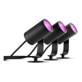 Philips - CONJUNTO 3x Luminária LED Spot Hue LILY 3xLED/8W/230V IP65
