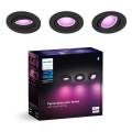 Philips - CONJUNTO 3xLED RGBW Regulável embutido Hue CENTURA 1xGU10/4,2W/230V 2000-6500K