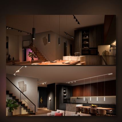 Philips  - CONJUNTO 4xIluminação para sistema de carril LED RGB com regulação Hue PERIFO LED RGB/20,8W/230V 2000-6500K