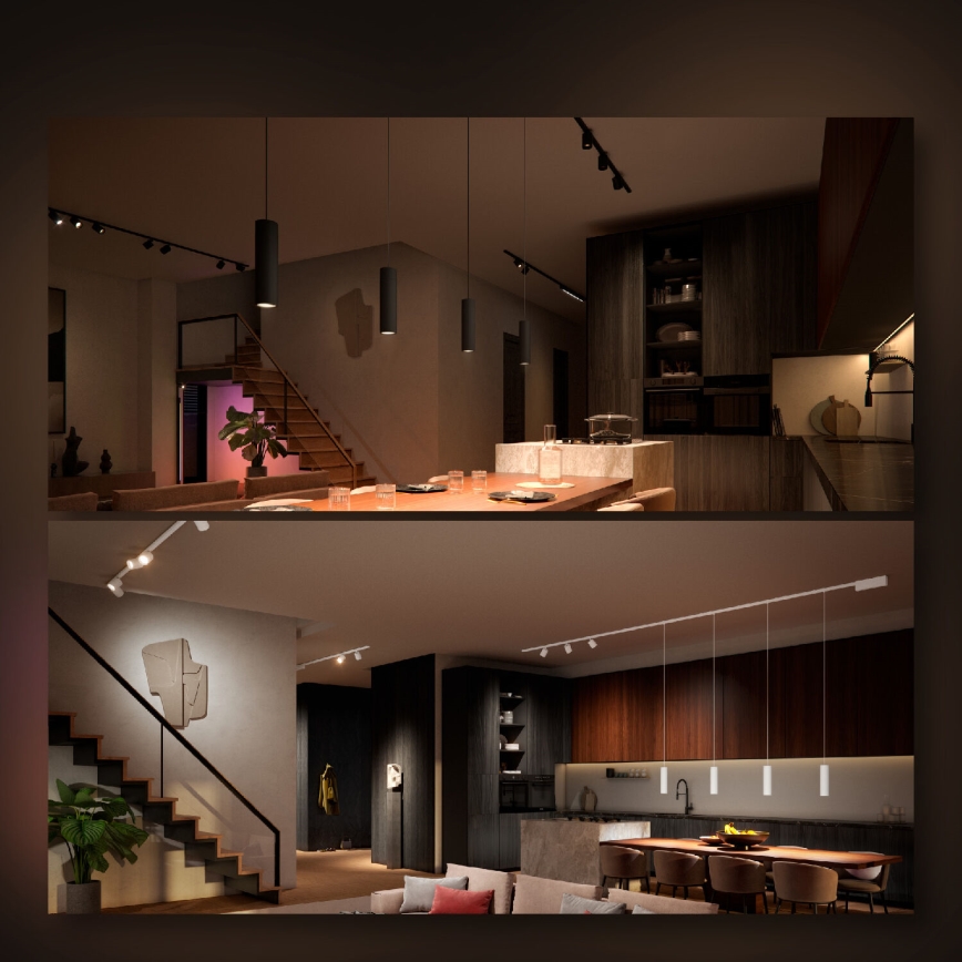 Philips  - CONJUNTO 4xLED RGB Foco com regulação para sistema de carril Hue PERIFO LED/20,8W/230V 2000-6500K