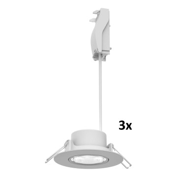 Philips - Conjunto com 3 luminárias LED de embutir dimerizáveis CILANTRO LED/5W/230V 2700K preto