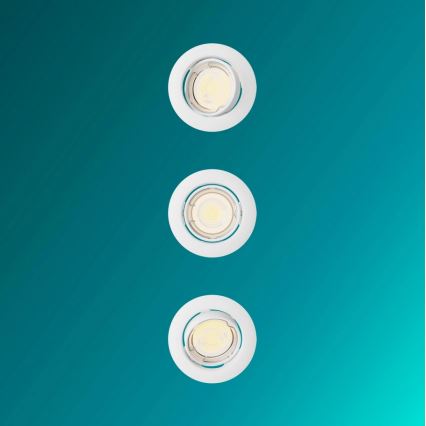 Philips - Conjunto de 3 focos encastrados PERIDOT 1xGU10/7W/230V branco