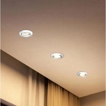 Philips - Conjunto de 3 focos encastrados PERIDOT 1xGU10/7W/230V branco