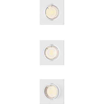 Philips - Conjunto de 3 luminárias de embutir PERIDOT 1xGU10/7W/230V brancas