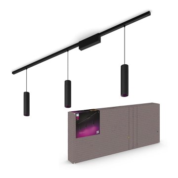 Philips - Conjunto de 3 pendentes LED RGBW dimerizáveis, suspensos por cabo para o sistema de trilho Hue PERIFO LED/15,6W/230V 2000-6500K