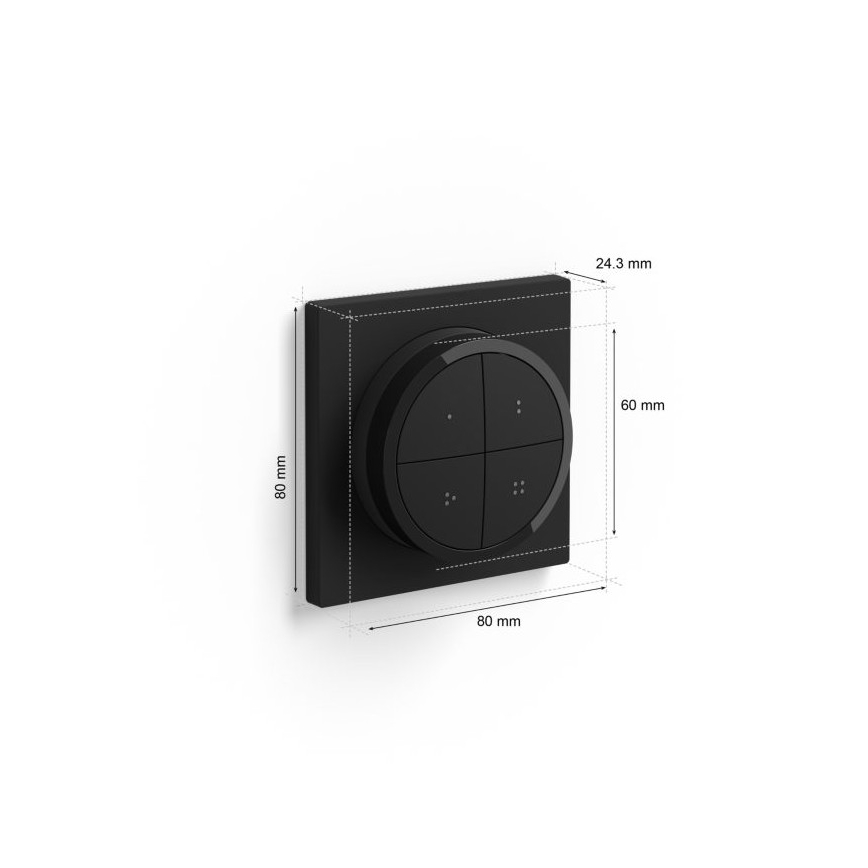 Philips - Controlo remoto com interruptor Hue TAP 1xCR2032 preto