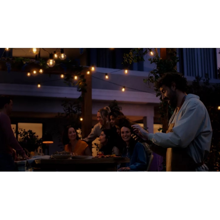 Philips - Cordão de luz LED RGBW regulável para exterior Hue FESTAVIA, 30 LEDs, 21 m, IP65