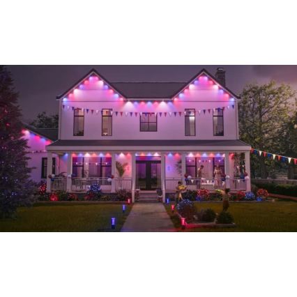 Philips - Hue FESTAVIA LED RGBW, guirlanda luminosa dimerizável para exterior, 32 LEDs, 18 m, 1000–20000 K, IP65