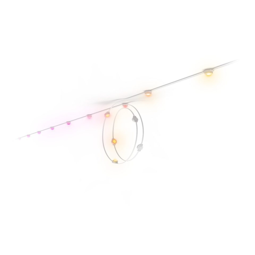 Philips - Cordão de luzes exterior LED RGBW regulável e extensível Hue FESTAVIA 16xLED 9m 1000-20000K IP65