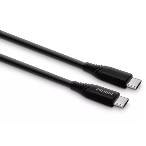 Philips DLC5206C/00 - Cabo USB conector USB-C 3.0 2m preto/cinzento