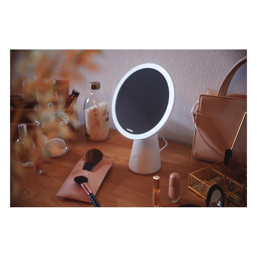 Philips - Espelho cosmético regulável com retroiluminação LED MIRROR LED/4,5W/5V