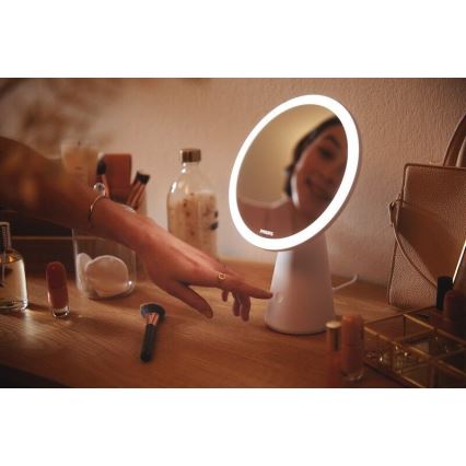 Philips - Espelho cosmético regulável com retroiluminação LED MIRROR LED/4,5W/5V