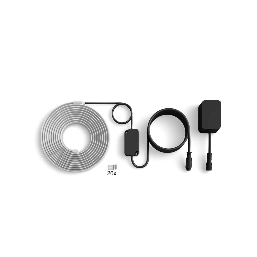 Philips - Fita LED RGBW dimerizável para exterior Hue FLUX 5m LED/30W/230V 2200-6500K IP67 + sensor de movimento