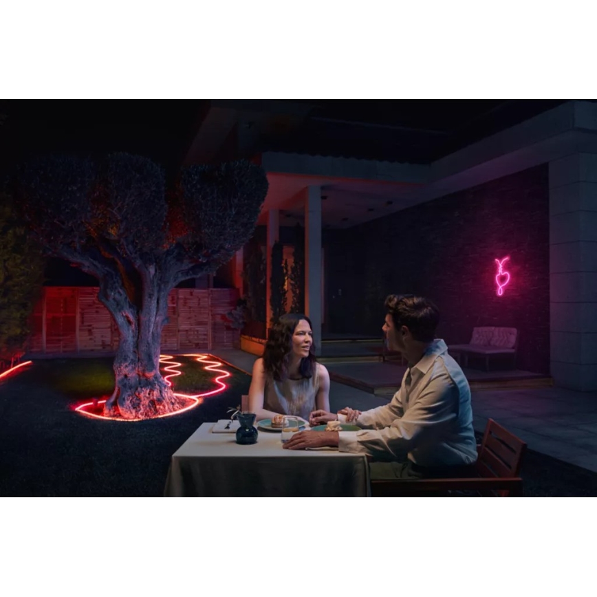 Philips - Fita LED RGBW regulável para exterior Hue NEON 5m LED/30W/230V 2200-6500K IP67