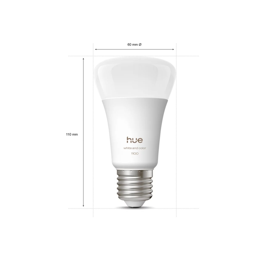 Philips - Fita LED RGBW regulável Hue FLUX 3m LED/12W/230V + 2x lâmpada inteligente WHITE AND COLOR AMBIANCE E27/8,1W/230V 1000-20000K