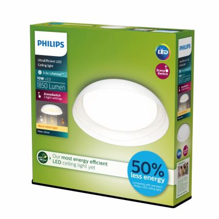 Philips - Luminária de teto LED regulável FLETA SCENE SWITCH LED/10W/230V 2700K branco
