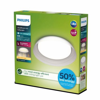 Philips - Luminária de teto LED regulável FLETA SCENE SWITCH LED/10W/230V 2700K transparente