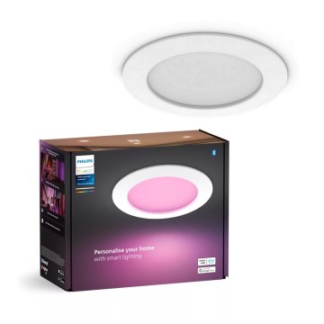 Philips - Foco de encastrar LED RGBW para casa de banho com regulação Hue SLIM LED/12W/230V IP44 2200-6500K