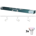 Philips - Foco LED RGBW dimerizável para sistema de calha EASYLINK HUE 3xGU10/4,7W/230V 2200-6500K 1m branco
