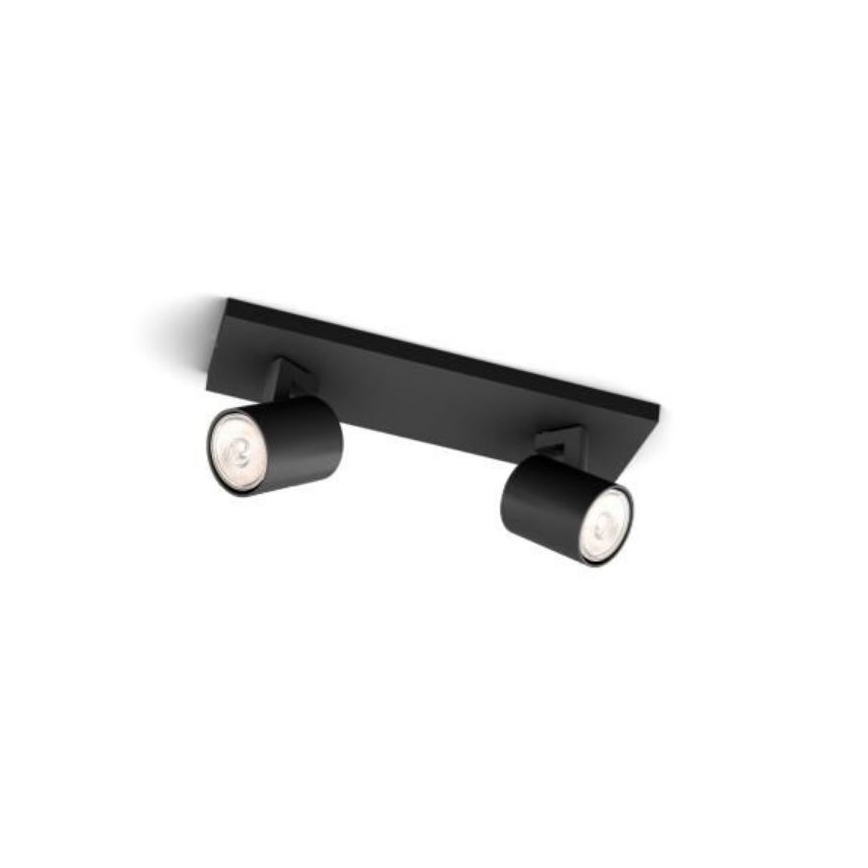Philips - Spot LED RGBW regulável RUNNER 2xGU10/6,5W/230V 2700-6500K preto